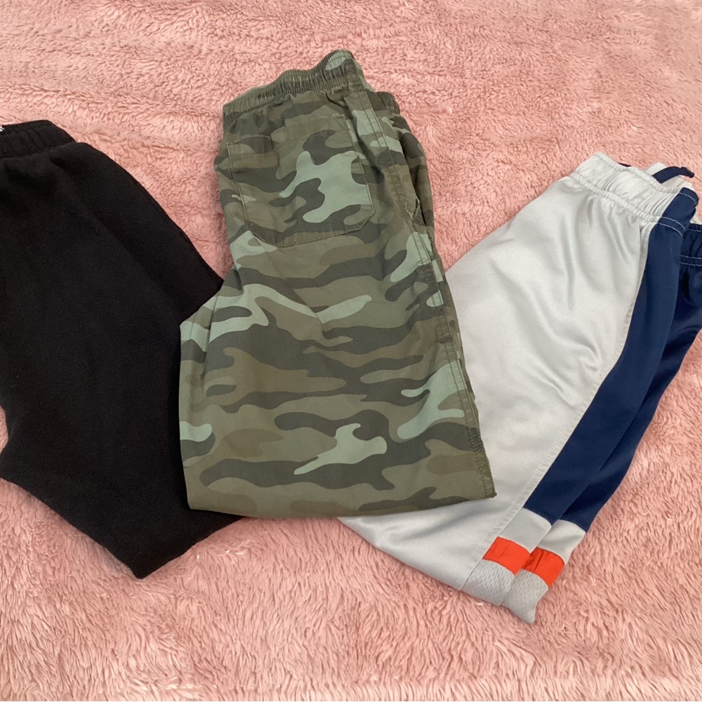 Puma Kids Black, Camo, and Gray Joggers Set